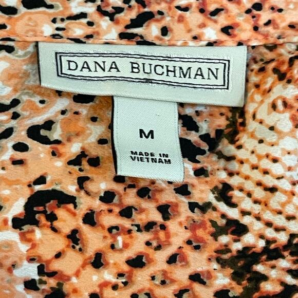 Dana Buchman snake print button down shirt M - Picture 6 of 7